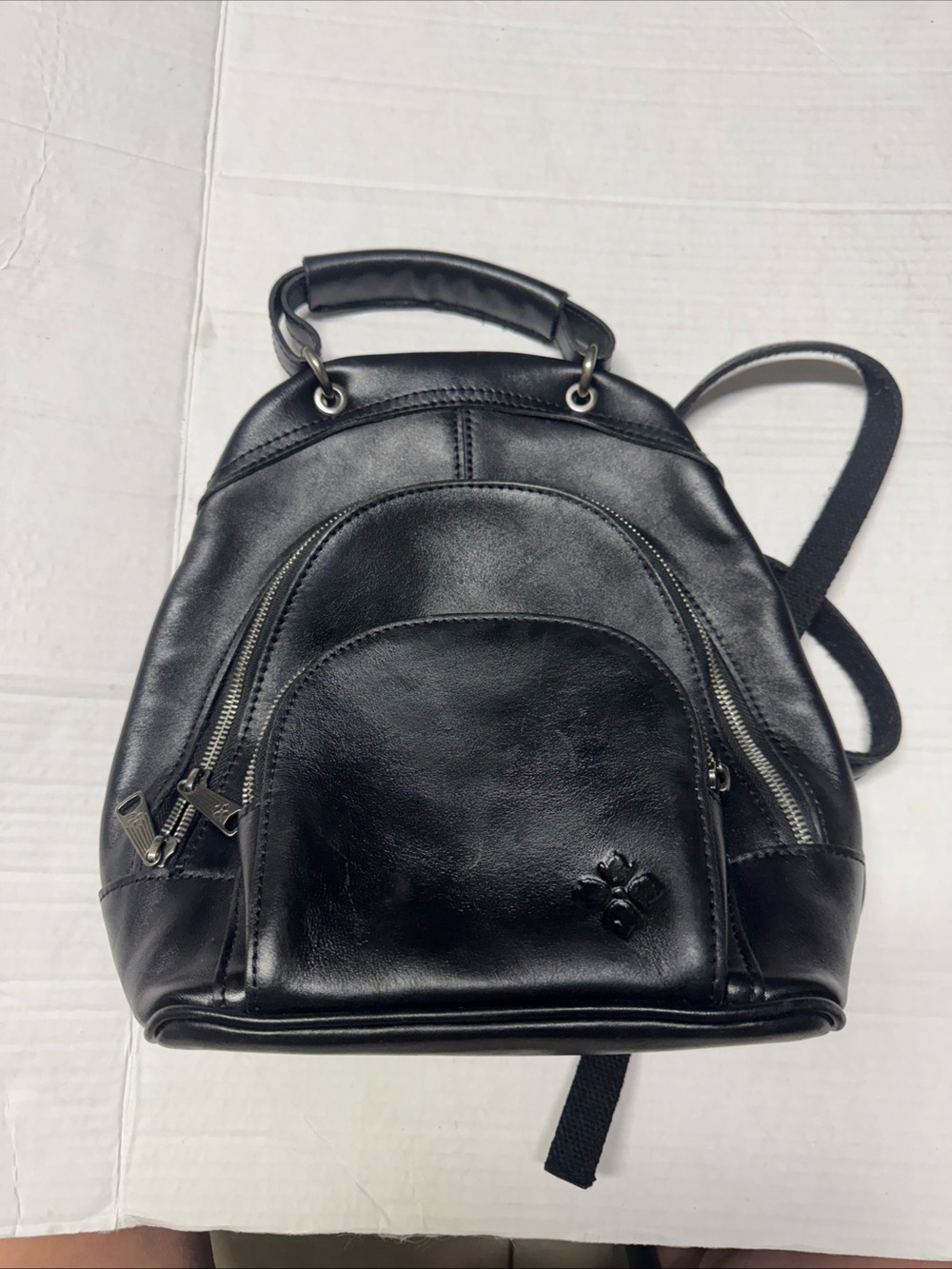 Patricia Nash Heritage Alencon small utility office italian lether backpack
